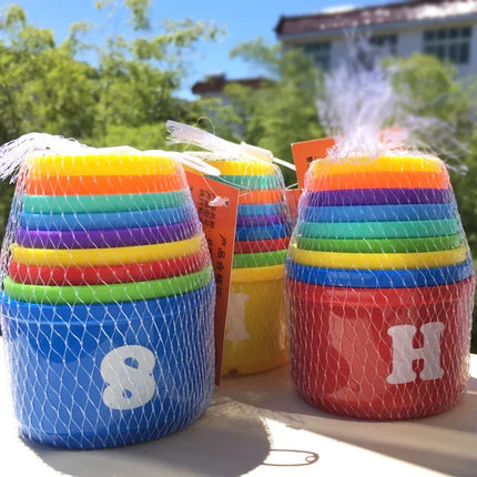 Rainbow Stacking Cups and Color Sorting Game for Kids