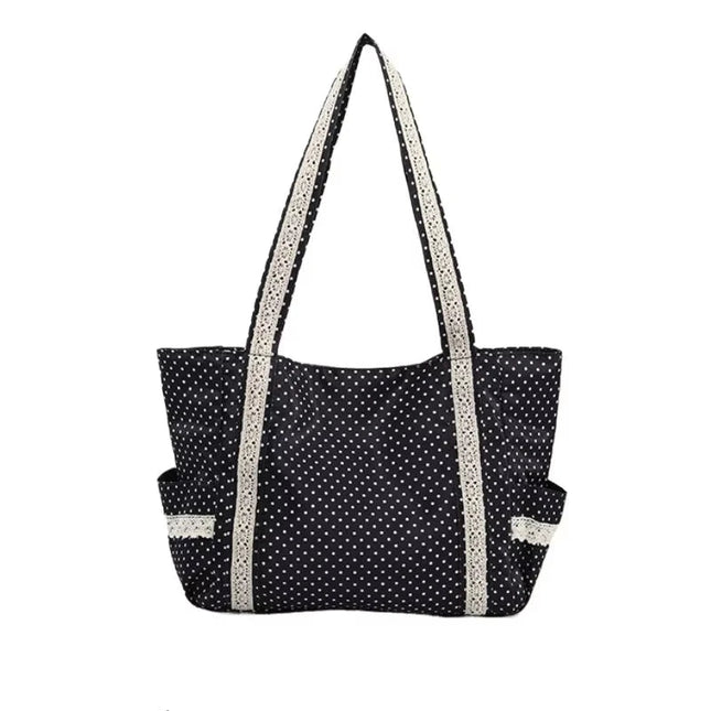 Lace Canvas Tote Bag