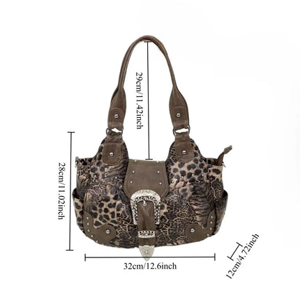Leopard Print Patchwork Bag