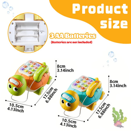 Musical Crawling Turtle Toy