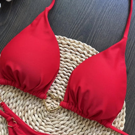 Halter Triangle Bikini Set