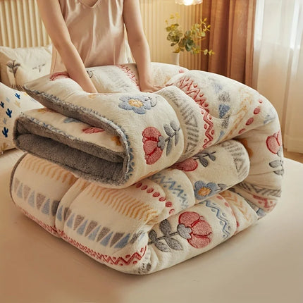 Thick Flannel Fleece Winter Quilt