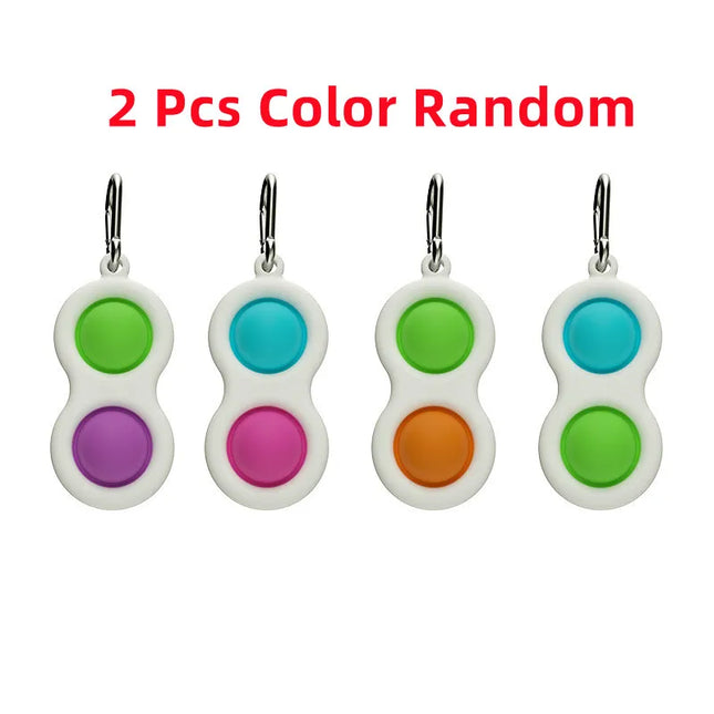 2-Piece Bubble Music Keychain Fidget Set