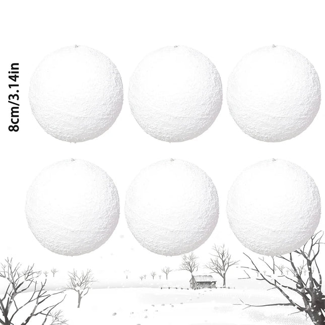 White Christmas Tree Baubles Set