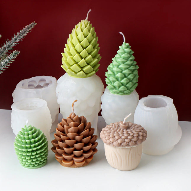 3D Pine Cone Silicone Candle Mold