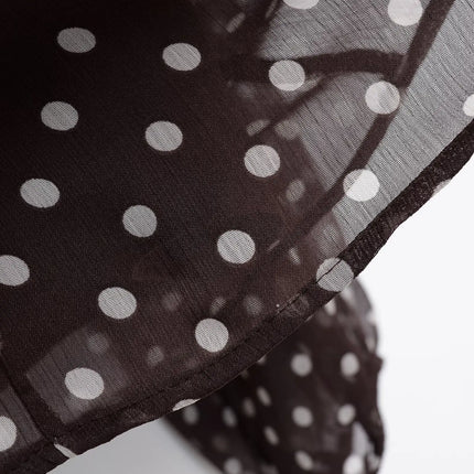 Women's Polka Dot Bow Blouse