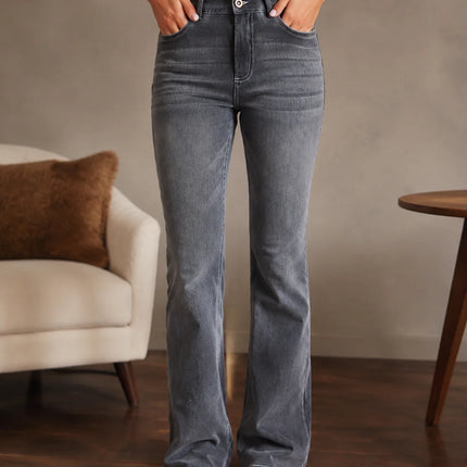 Vintage Washed Flare Jeans