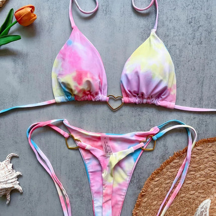 Halter Triangle Bikini Set
