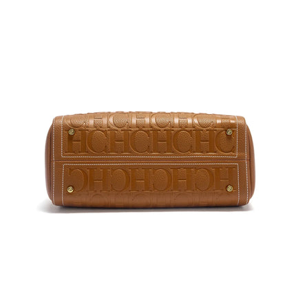 Textured Boston Shoulder Bag