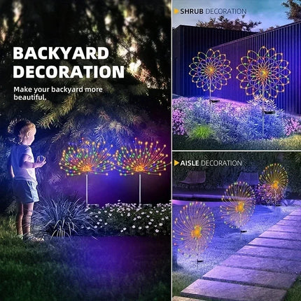 LED Solar Firework String Lights