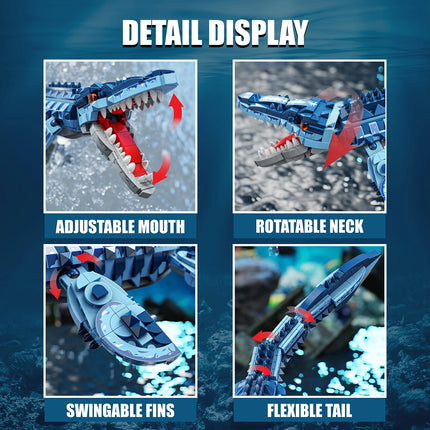Mosasaurus Dinosaur Building Block Set