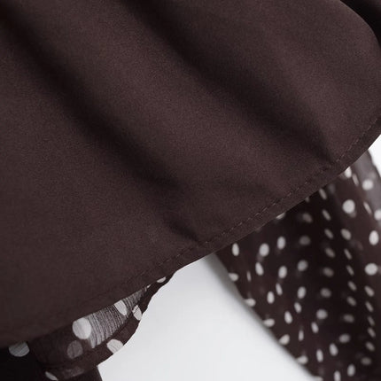 Women's Polka Dot Bow Blouse