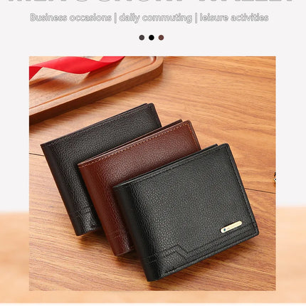 Fashionable Men's Bifold Short Wallet