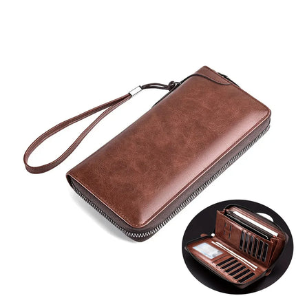 Long RFID Zipper Wallet