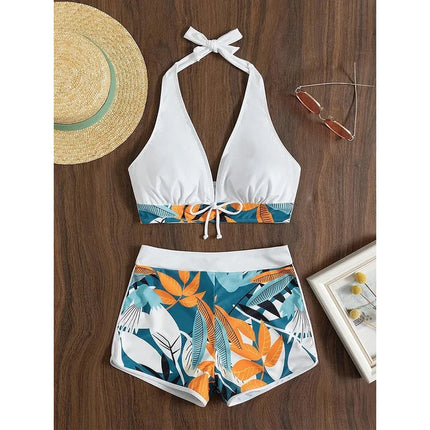 Halter High-Waist Bikini Set