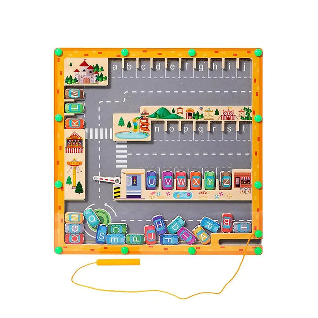 Magnetic Alphabet Maze Learning Puzzle Board for Kids