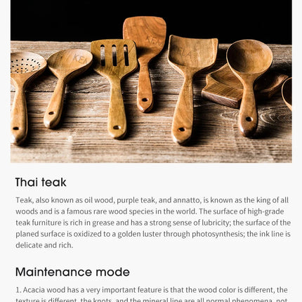 9-Piece Wooden Kitchen Utensil Set