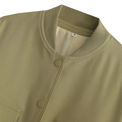 Women's V-Neck Bomber Jacket