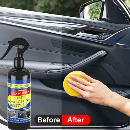 Car Plastic Restorer & Black Shine