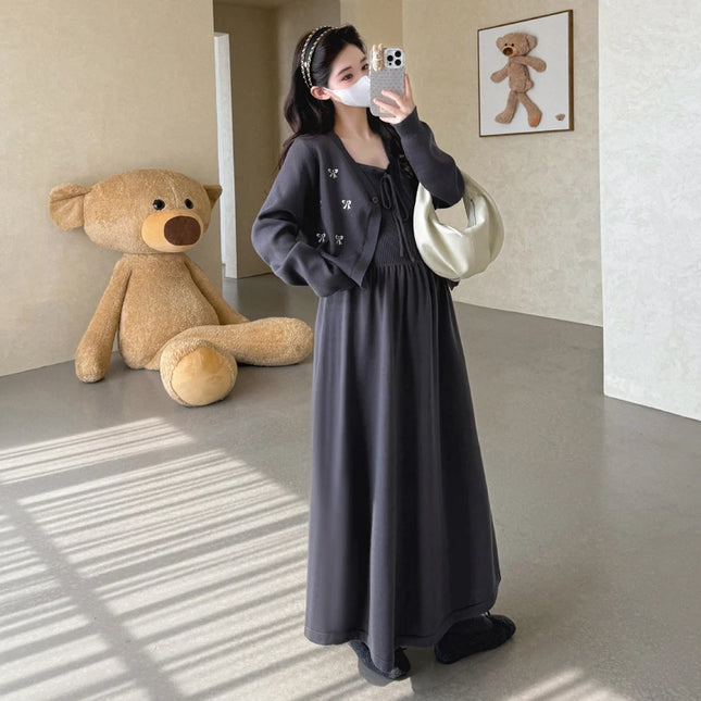 2-Piece Maternity Knit Dress Set