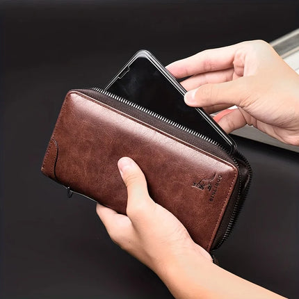 Long RFID Zipper Wallet