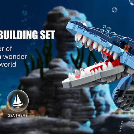 Mosasaurus Dinosaur Building Block Set