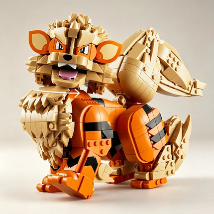 Orange Fantasy Beast Building Block Set