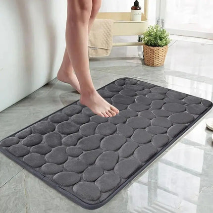 Cobblestone Embossed Bath Mat