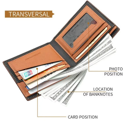 Stripe Leather Bifold Wallet