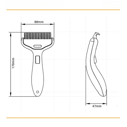 Curved Stainless Steel Pet Comb