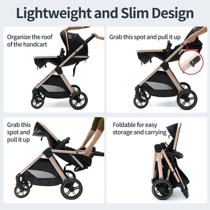 Luxury 3-in-1 Baby Stroller