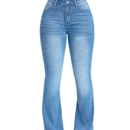 High-Waist Wide-Leg Denim Pants