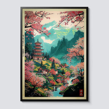 Japanese Wave Landscape Wall Art