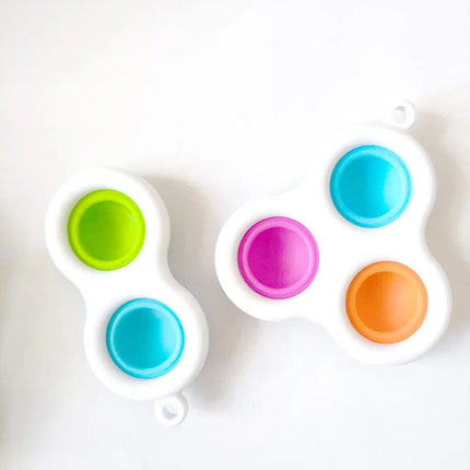 2-Piece Bubble Music Keychain Fidget Set