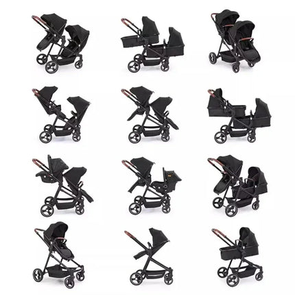 Foldable Convertible Twin Baby Stroller