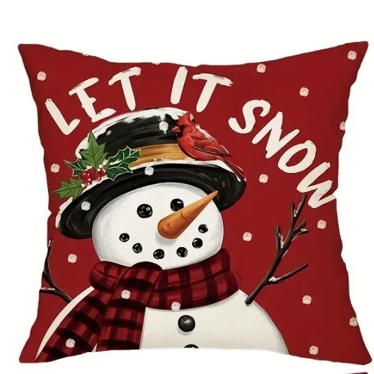 Red Christmas Pillow Cover