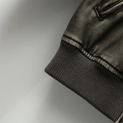Women's Faux Leather Bomber Jacket