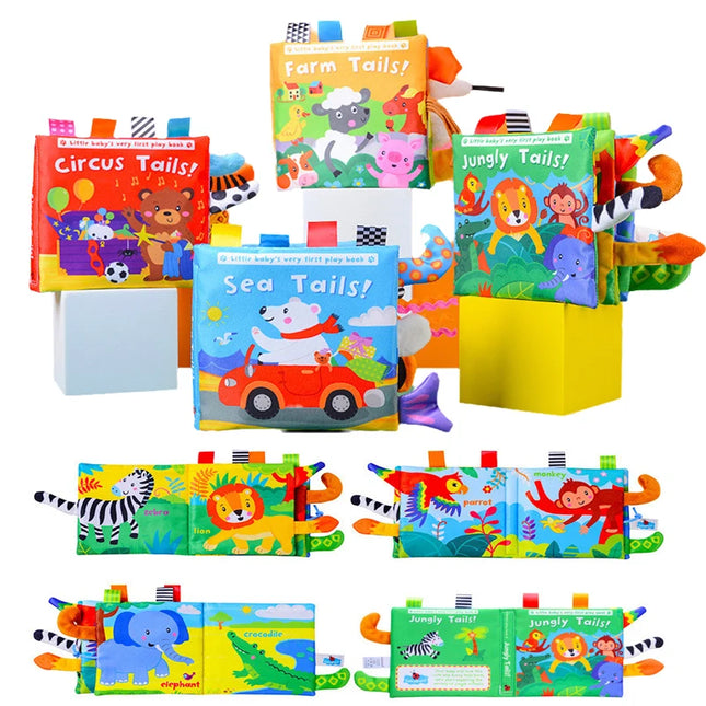 3D Baby Sensory Tail Cloth Book for Early Learning