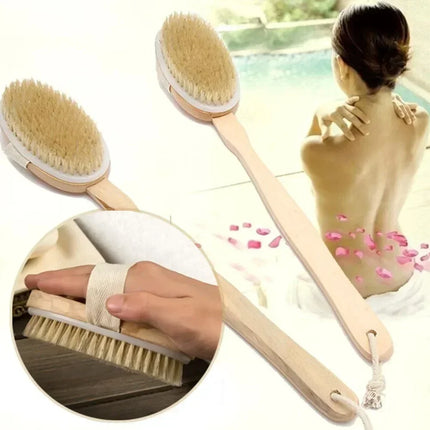 Natural Bristle Back Scrubber Brush