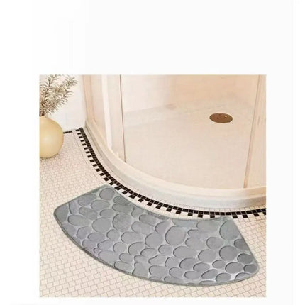 Curved Absorbent Bathroom Mat