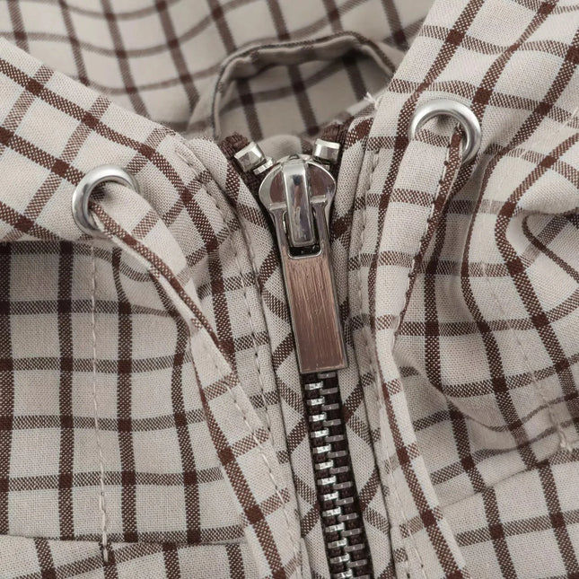 Women's Plaid Hooded Jacket