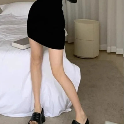 Elegant Hollow Strapless Dress