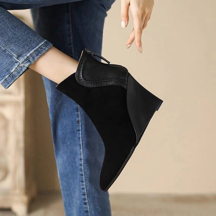 Women's Pointed-Toe Wedge Ankle Boots