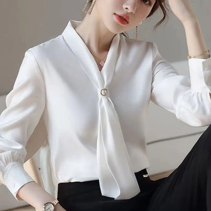 Women's White Chiffon Blouse