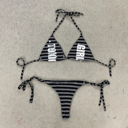 Y2K Rhinestone Bikini Set