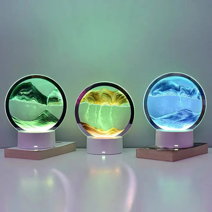 3D Flowing Sand Night Light