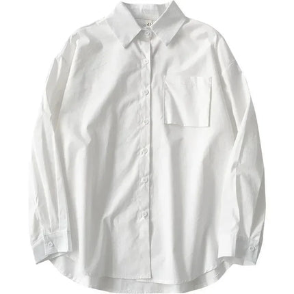 Oversized White Pocket Shirt