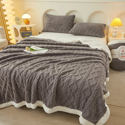 Soft Coral Velvet Flannel Blanket
