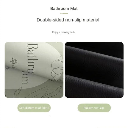 L-Shaped Non-Slip Absorbent Floor Mat