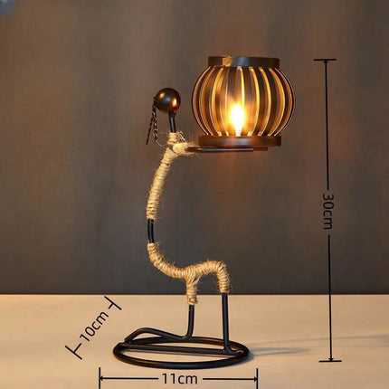 Nordic Abstract Metal Candle Holder